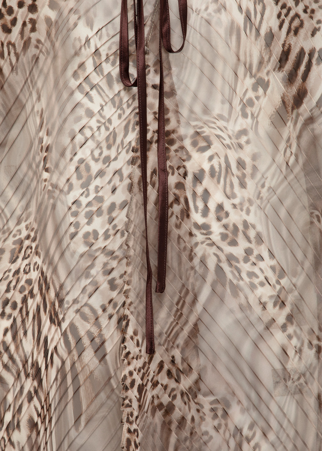 BLUGIRL: ANIMAL PRINT PLEATED MAXI PONCHO