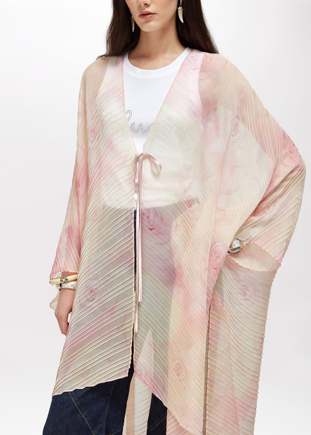 BLUGIRL: PLEATED MAXI PONCHO