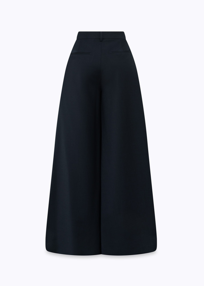 WIDE-LEG LIGHTWEIGHT WOOL TROUSERS