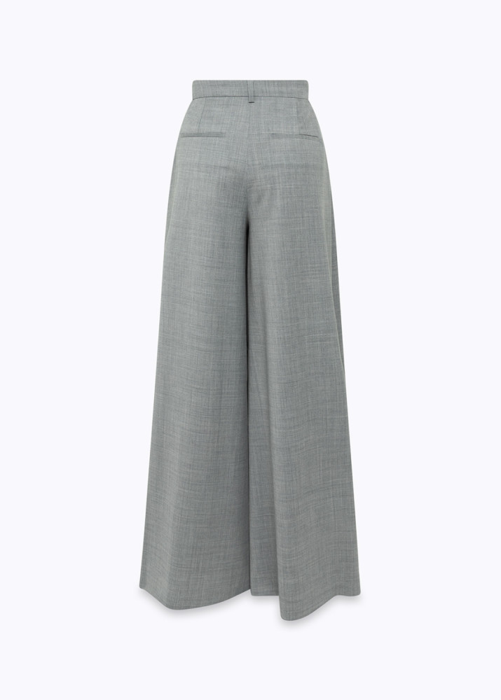 WIDE-LEG LIGHTWEIGHT WOOL TROUSERS