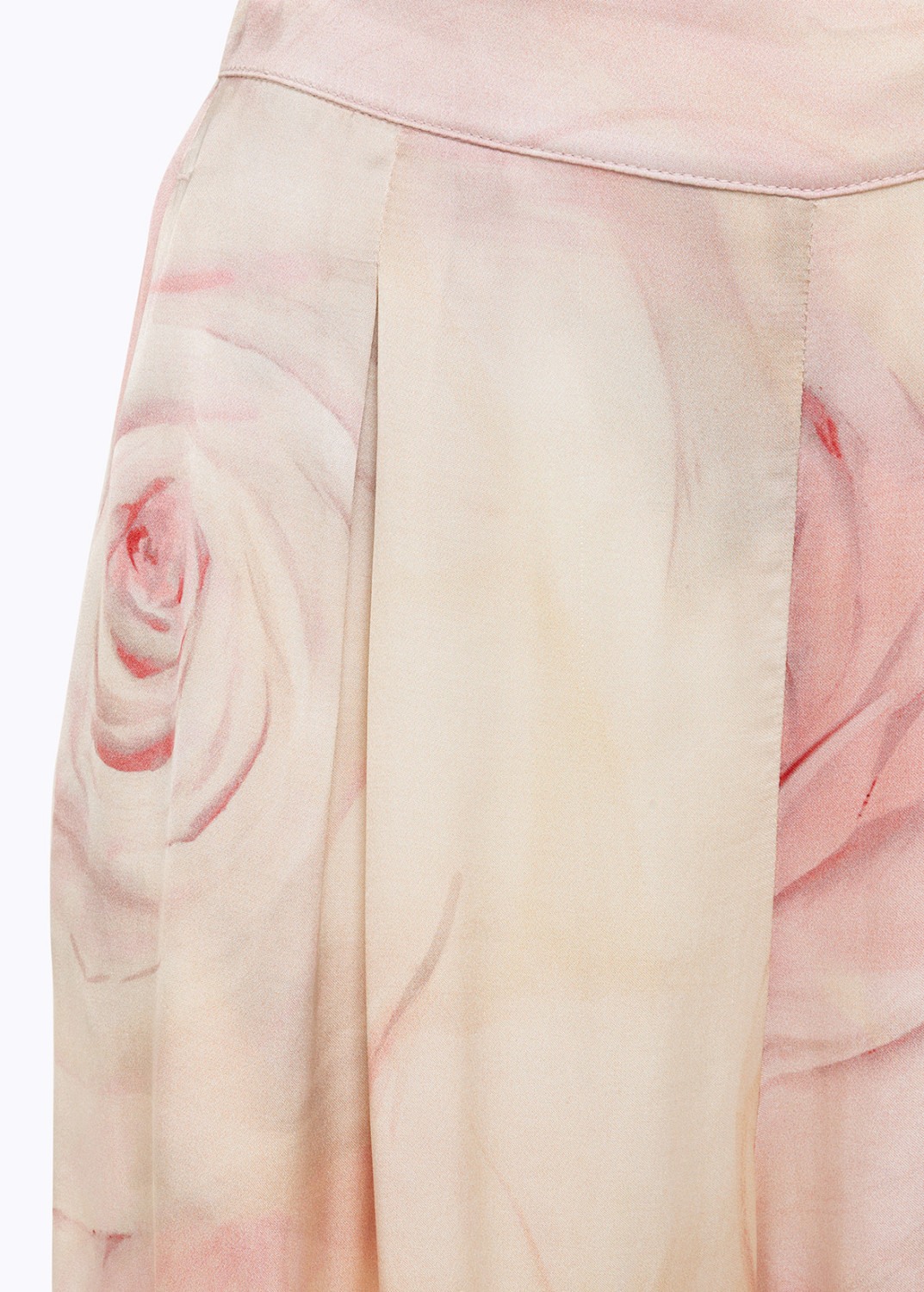 BLUGIRL: PANTALONI AMPI IN RASO CON STAMPA ROSE