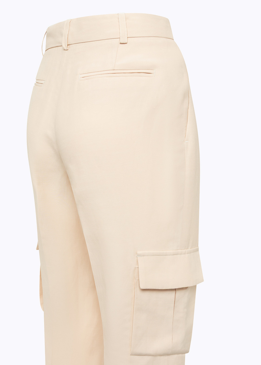 BLUGIRL: PANTALONI CARGO IN MISTO LINO