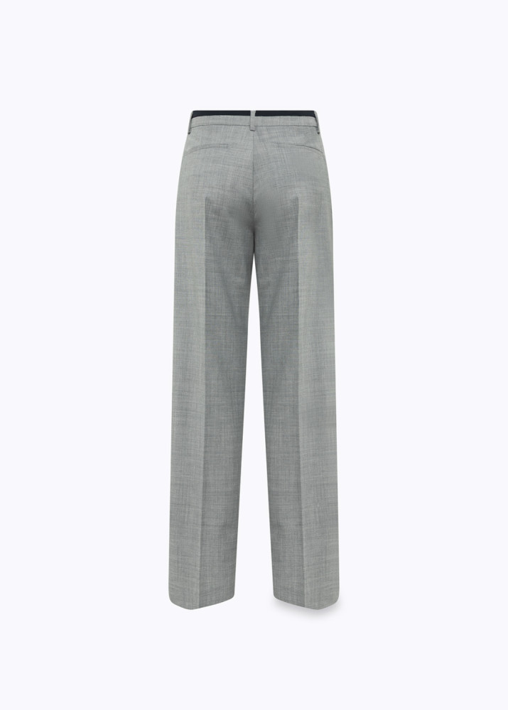 STRAIGHT-LEG LIGHTWEIGHT WOOL TROUSERS