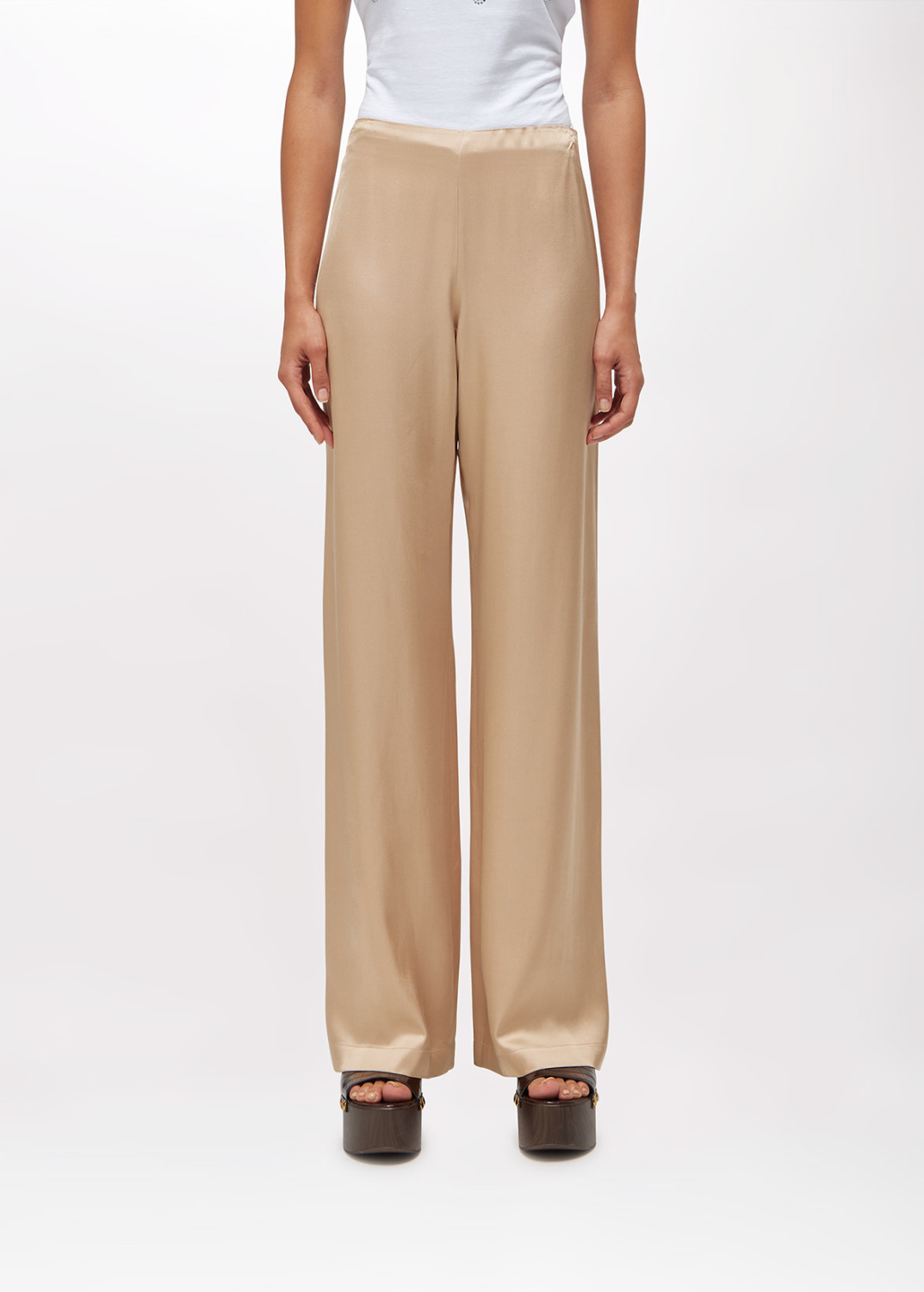 BLUGIRL: PANTALONI DRITTI IN RASO