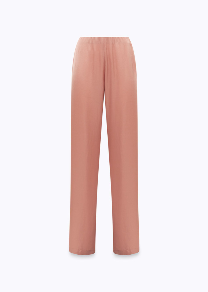 STRAIGHT-LEG SATIN TROUSERS