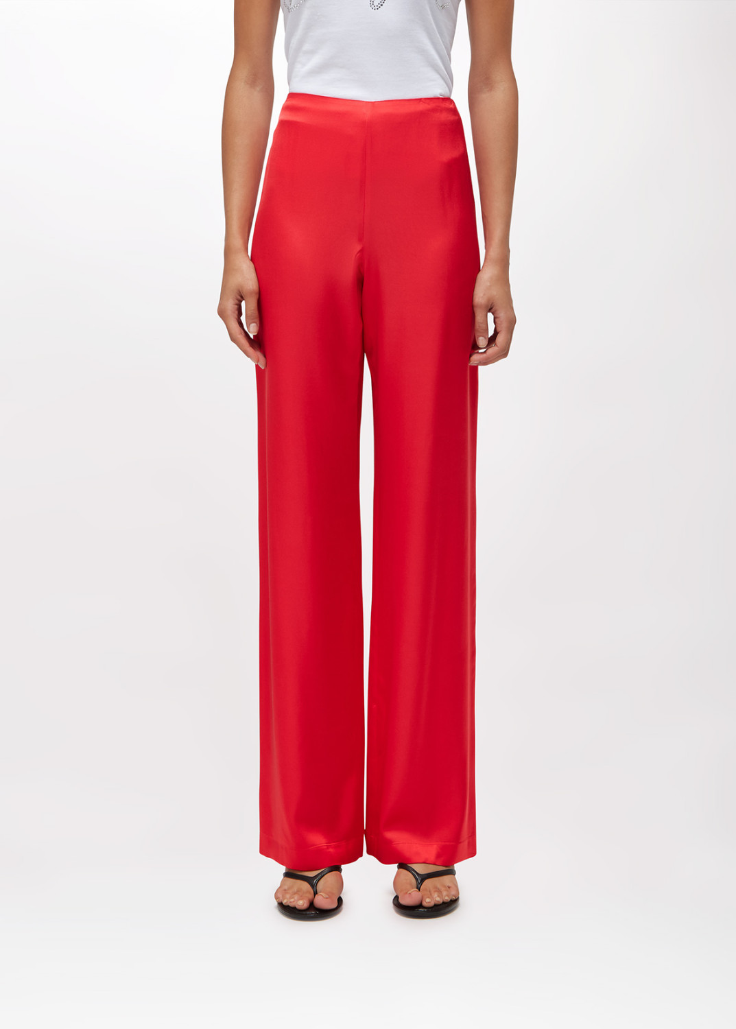 BLUGIRL: PANTALONI DRITTI IN RASO