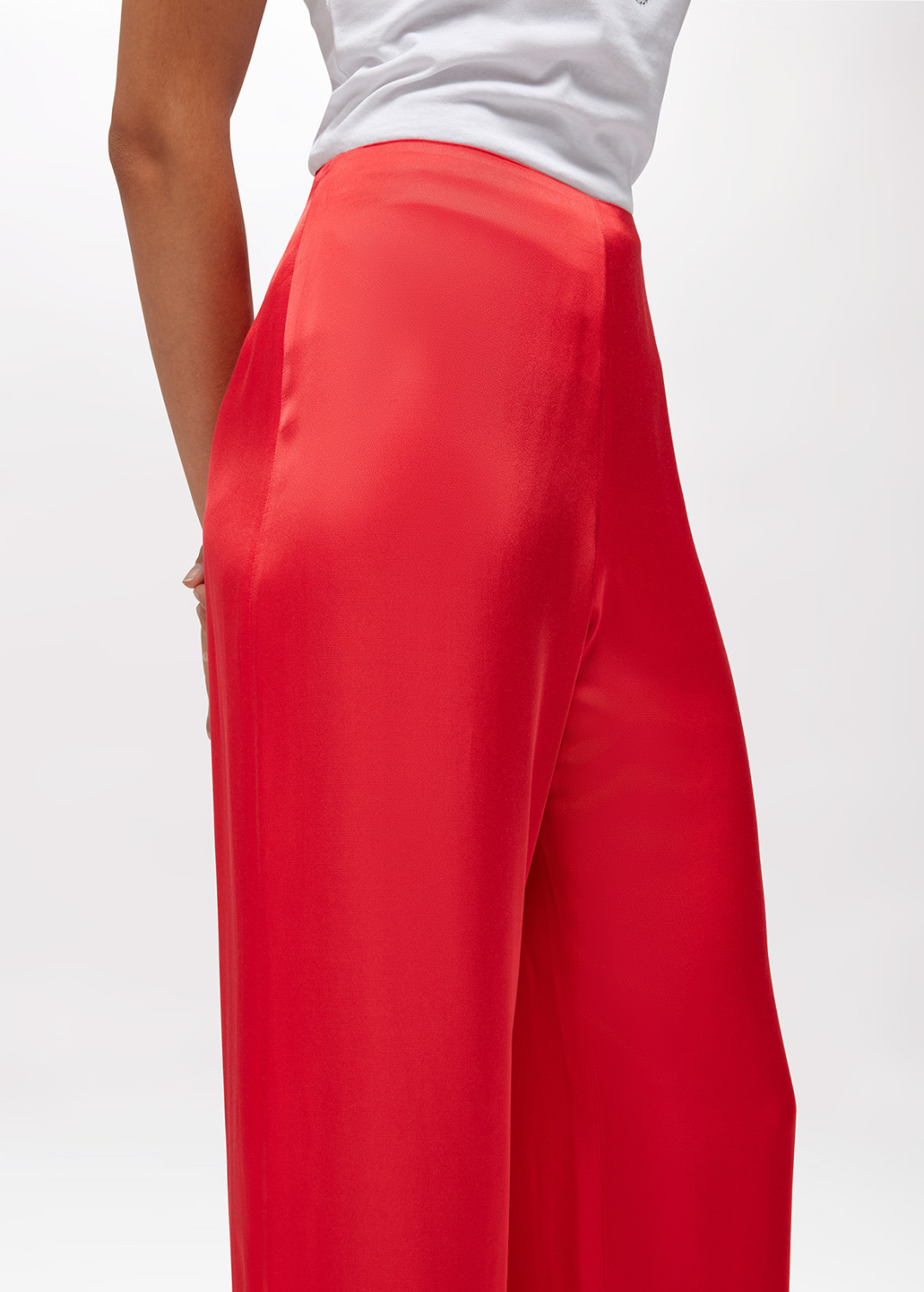 BLUGIRL: PANTALONI DRITTI IN RASO