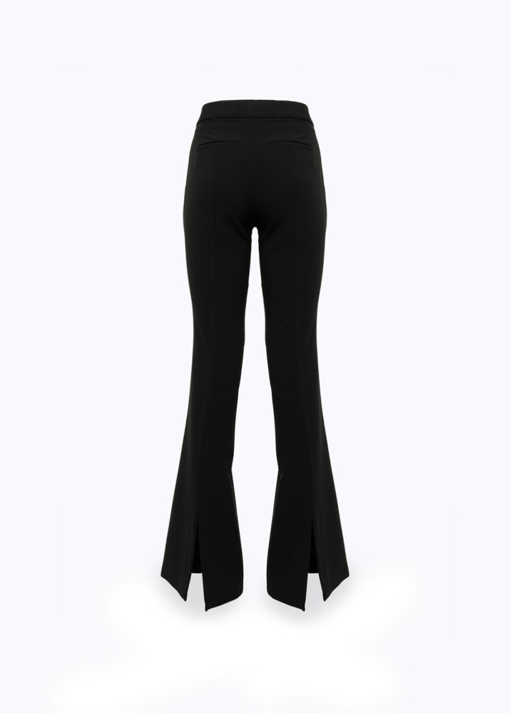 PANTALONI FLARE IN CADY
