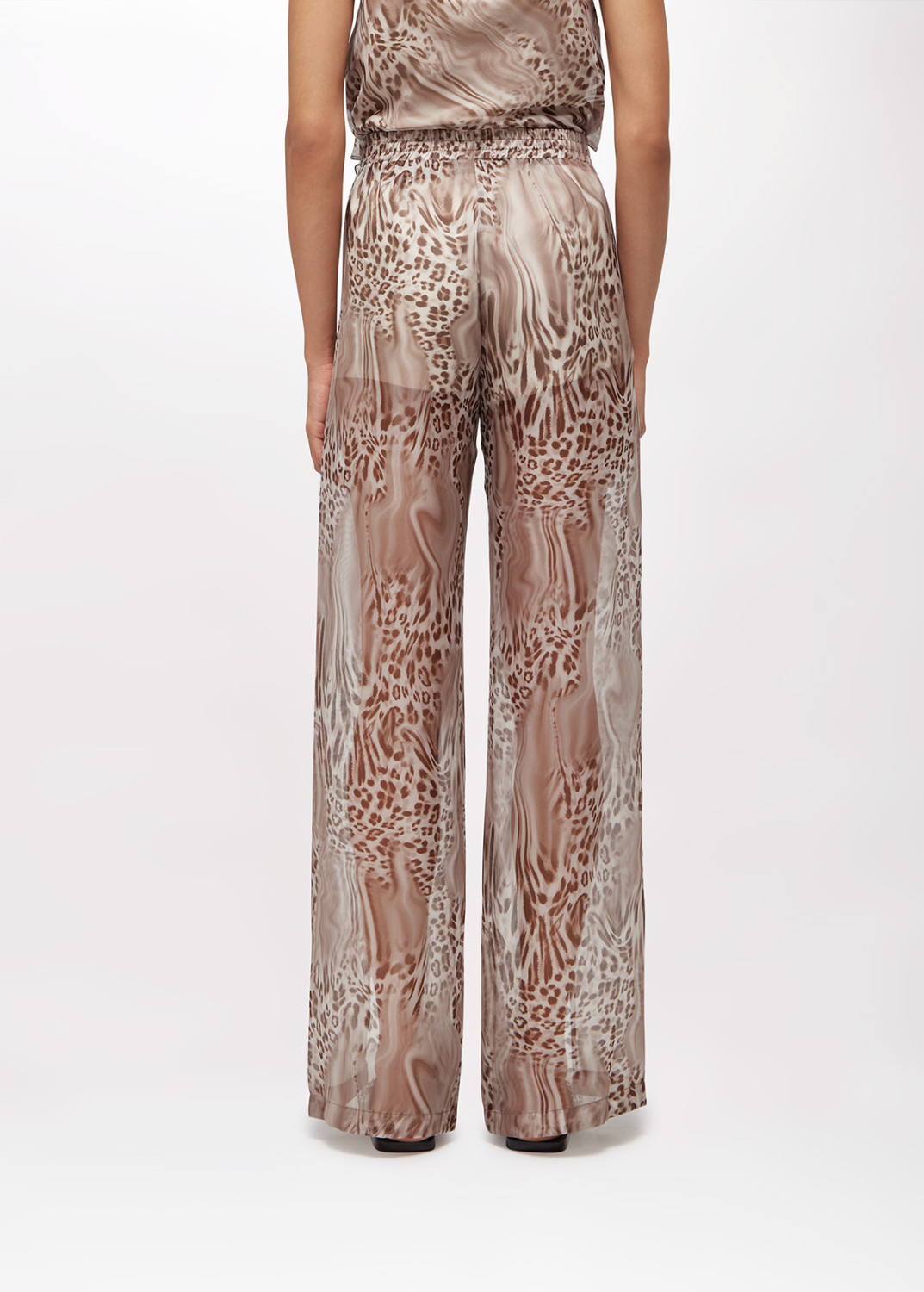 BLUGIRL: ANIMAL-PRINT CHIFFON TROUSERS