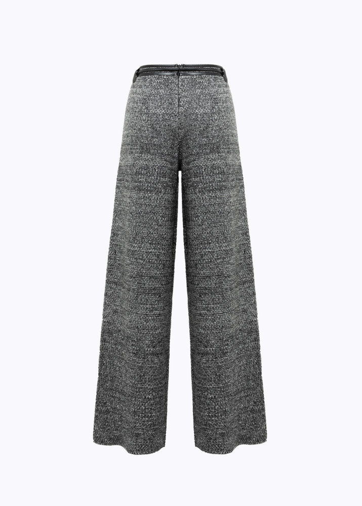 PANTALONI IN FILATO BOUCLÉ CON CINTURA