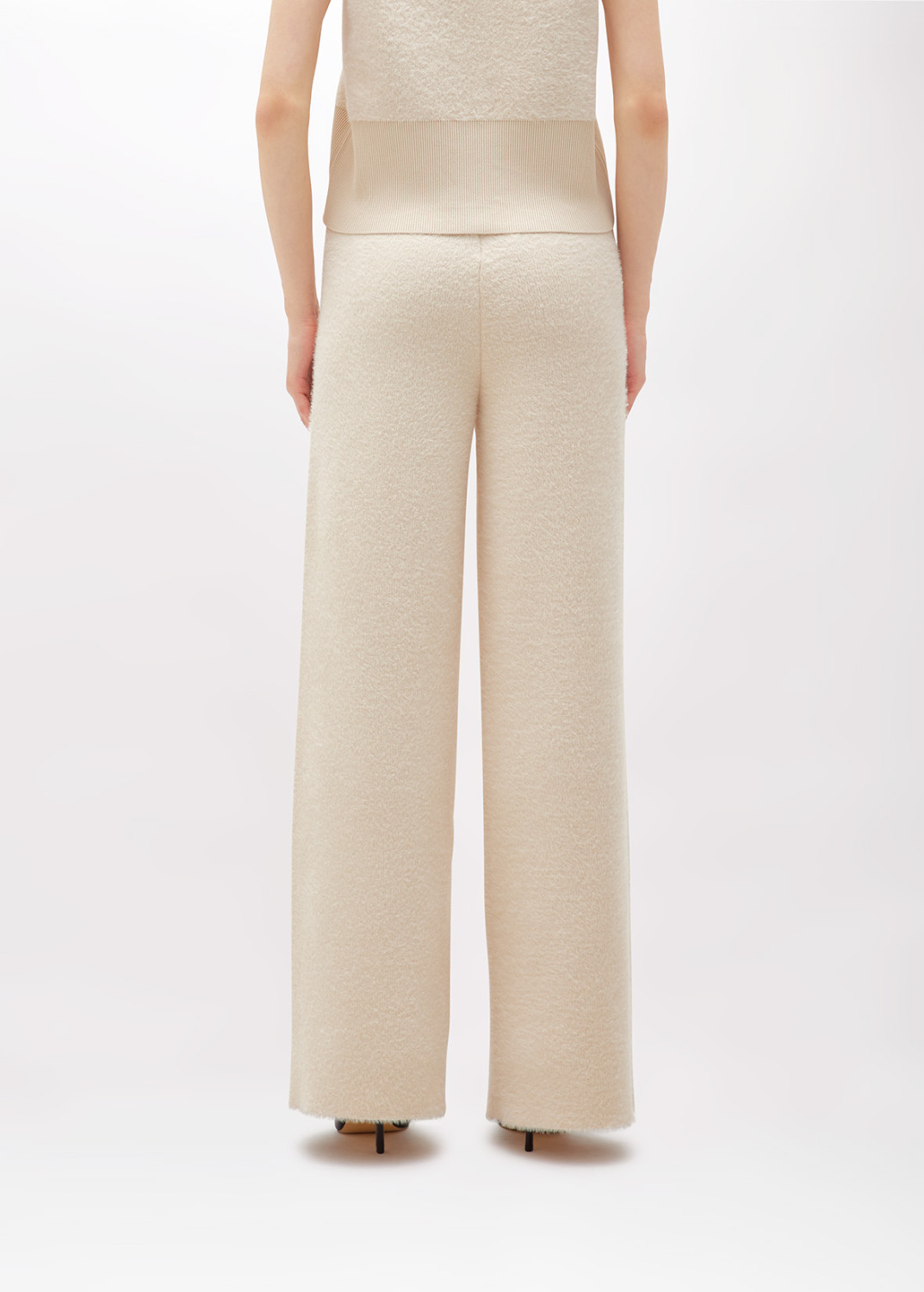BLUGIRL: FUR EFFECT YARN PANTS