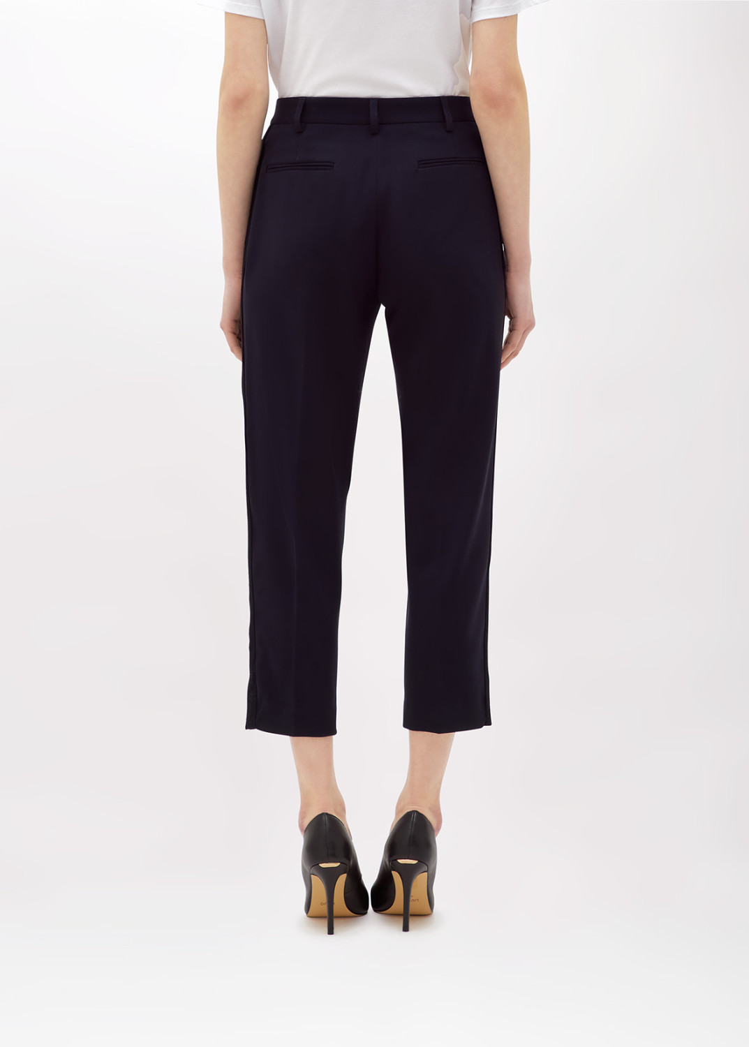 BLUGIRL: PANTALONI IN FLANELLA E PIZZO