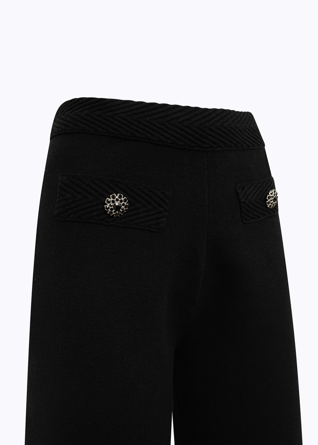 BLUGIRL: KNITTED PANTS WITH JEWEL BUTTONS