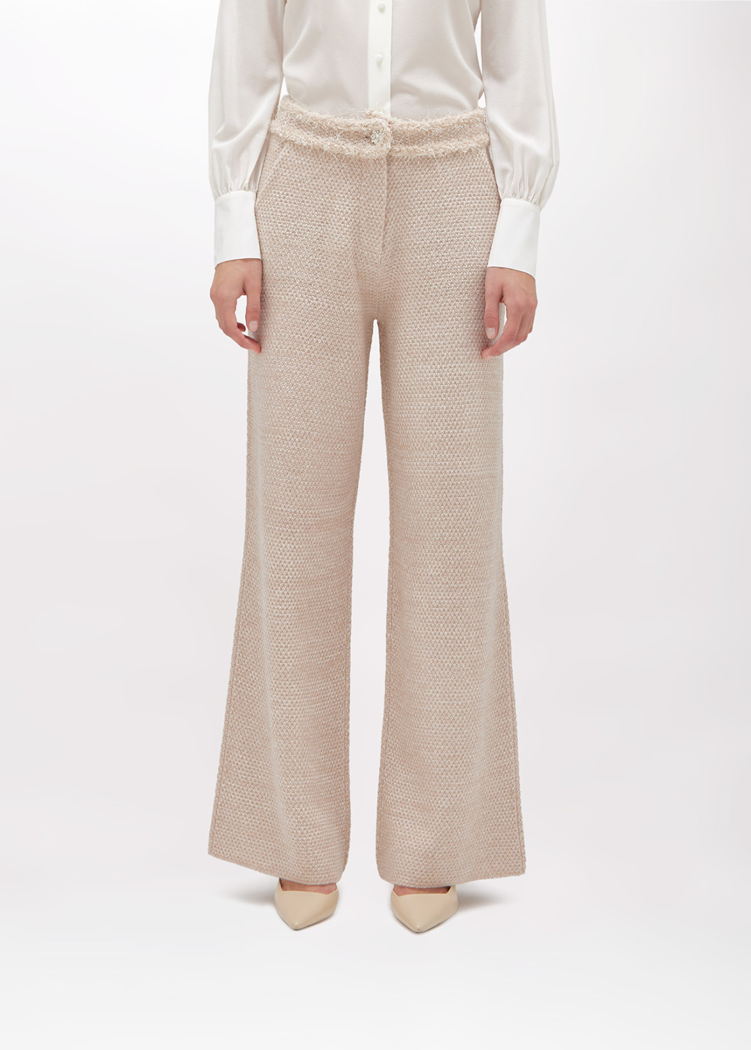 BLUGIRL: PANTALONI IN MAGLIA MOULINÉ