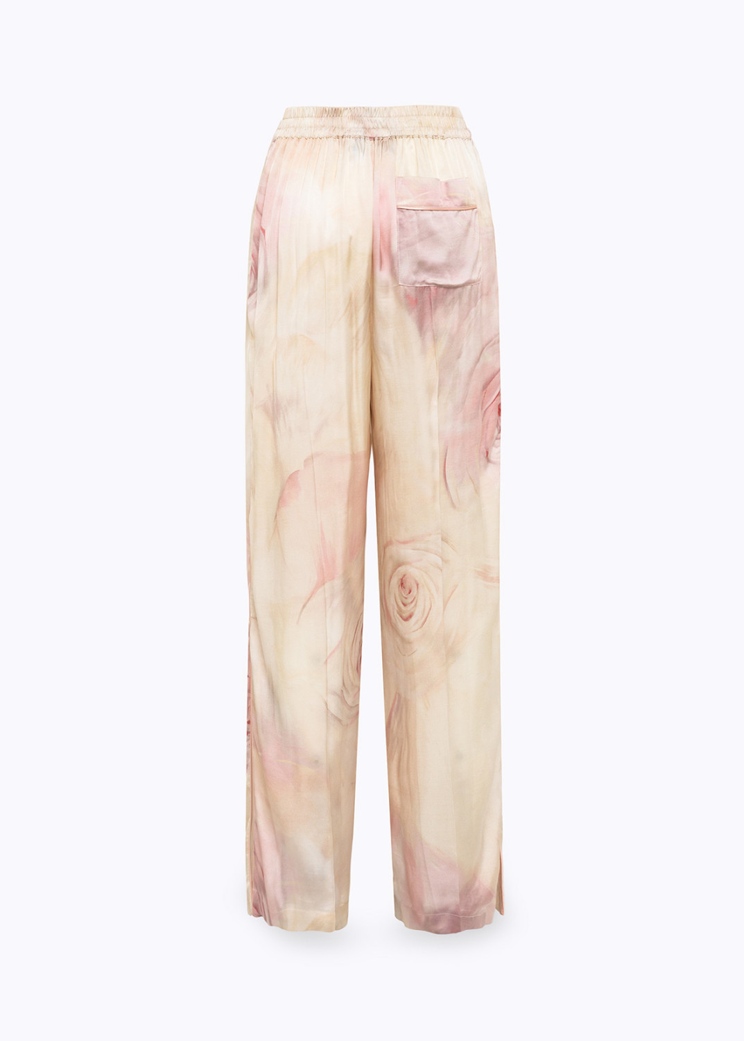BLUGIRL: ROSE-PRINT SATIN TROUSERS