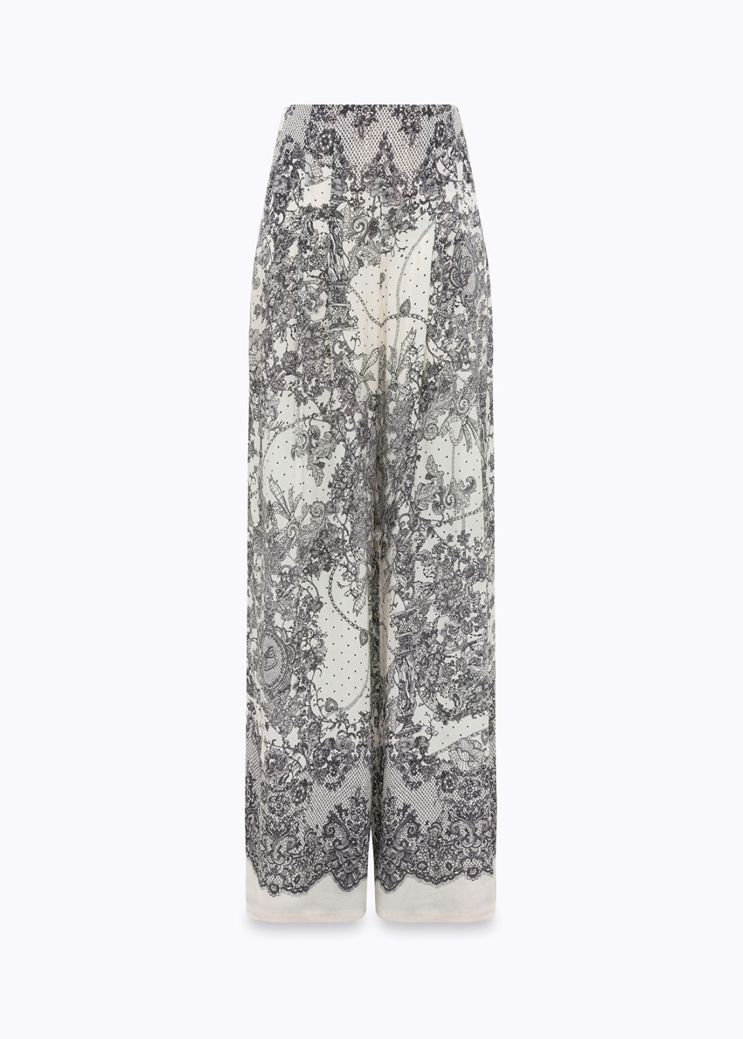 BLUGIRL: WIDE-LEG LACE-PRINT TROUSERS