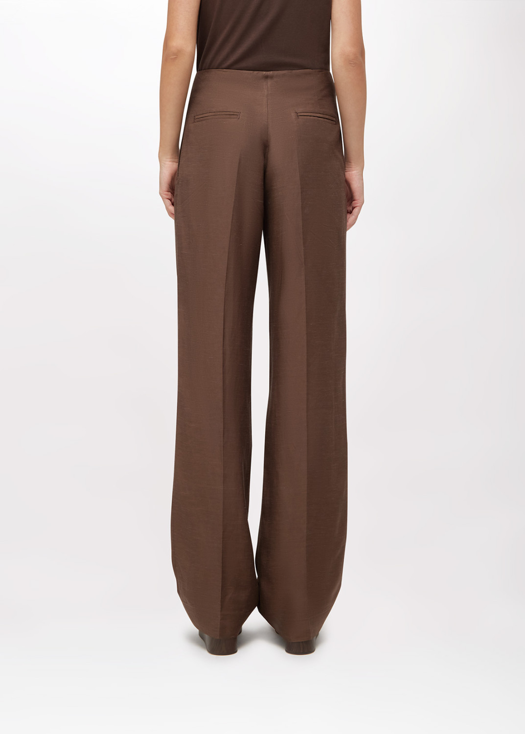 BLUGIRL: WIDE-LEG LINEN-BLEND TROUSERS