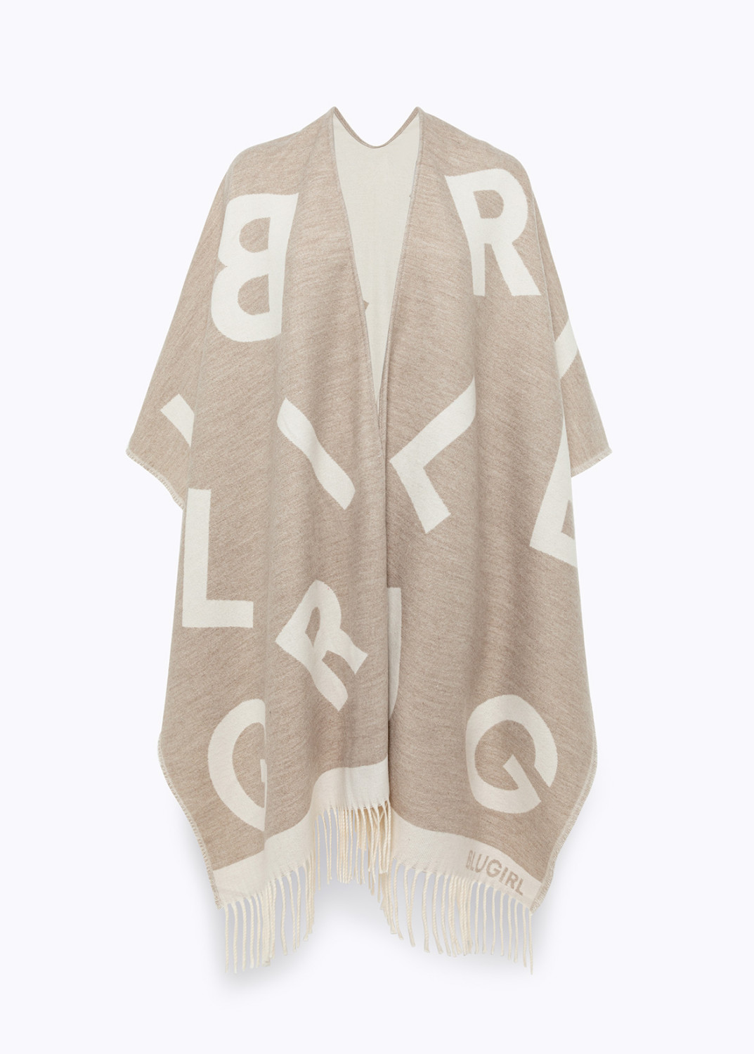 BLUGIRL: PONCHO WITH LOGO LETTERING