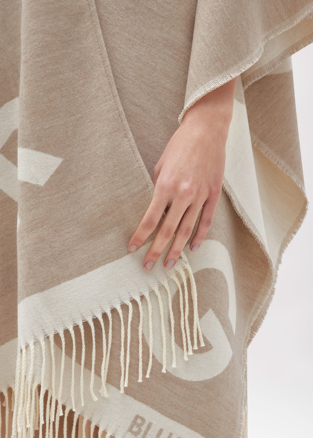 BLUGIRL: PONCHO WITH LOGO LETTERING