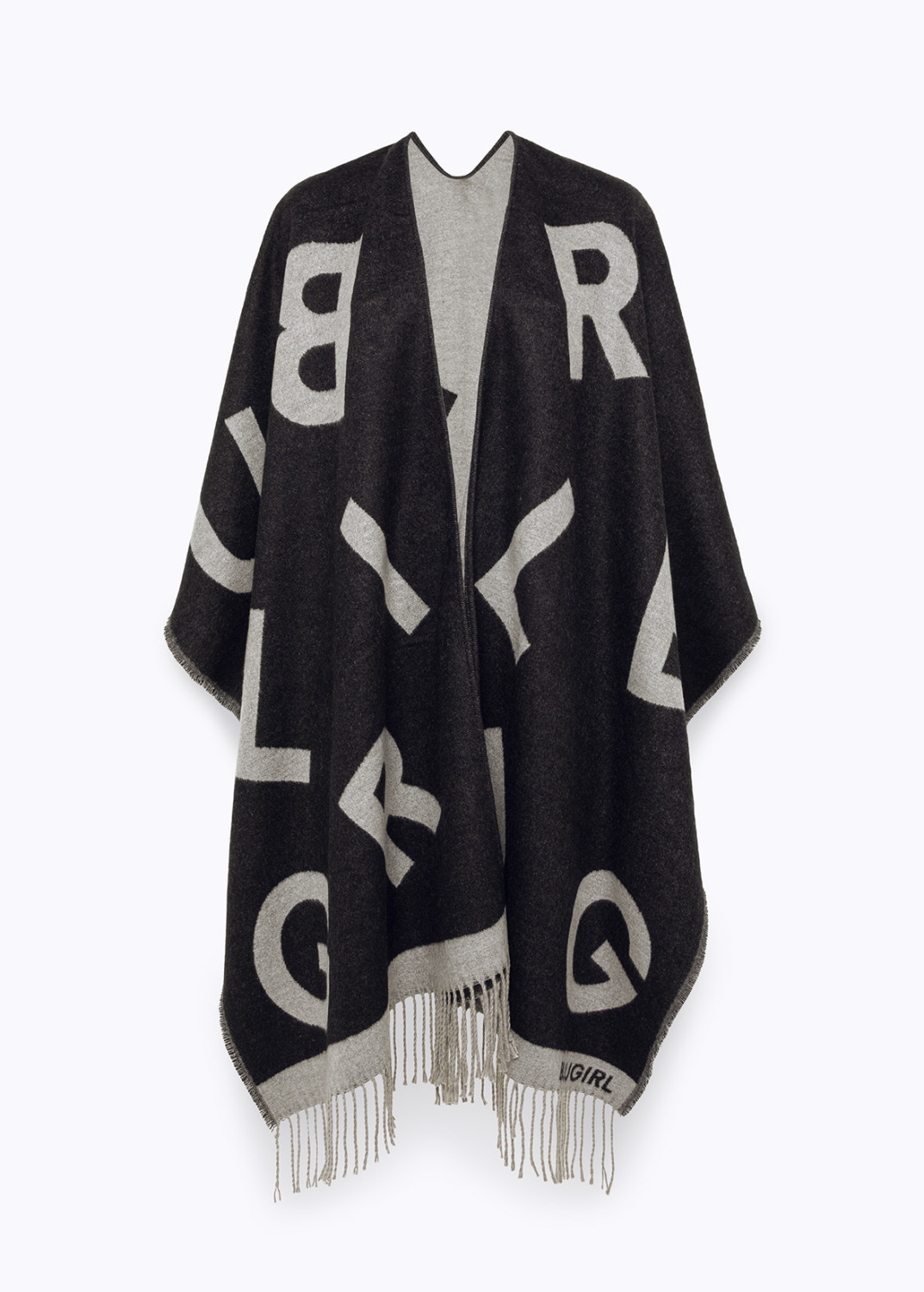 BLUGIRL: PONCHO WITH LOGO LETTERING