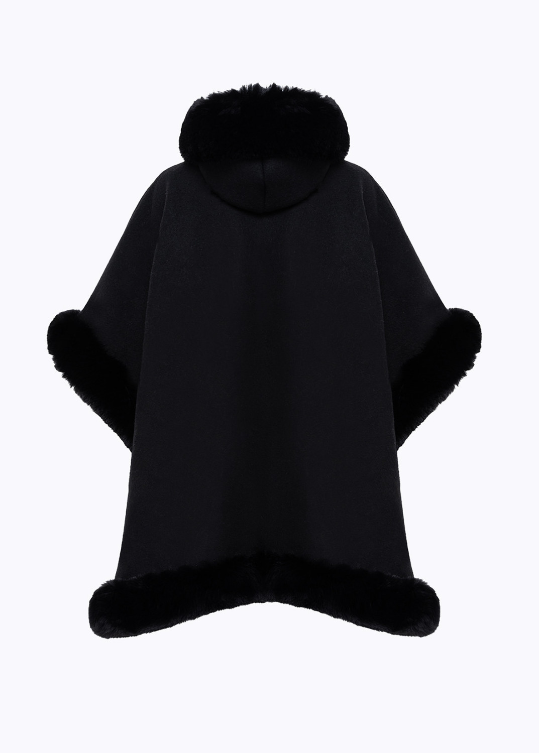 BLUGIRL: PONCHO IN FAUX FUR CON CAPPUCCIO