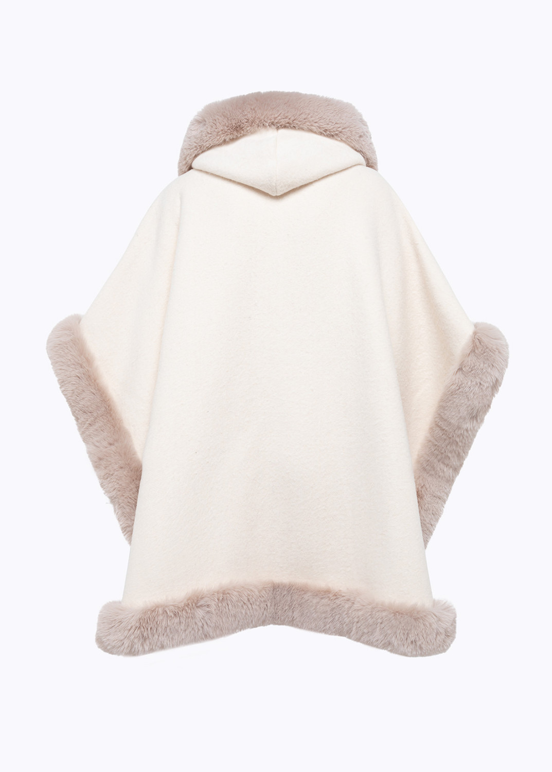 BLUGIRL: FAUX FUR HOODED PONCHO 