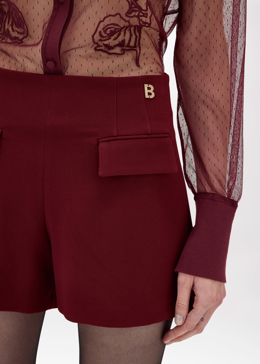 BLUGIRL: SHORTS A VITA ALTA IN WOOL CADY STRETCH