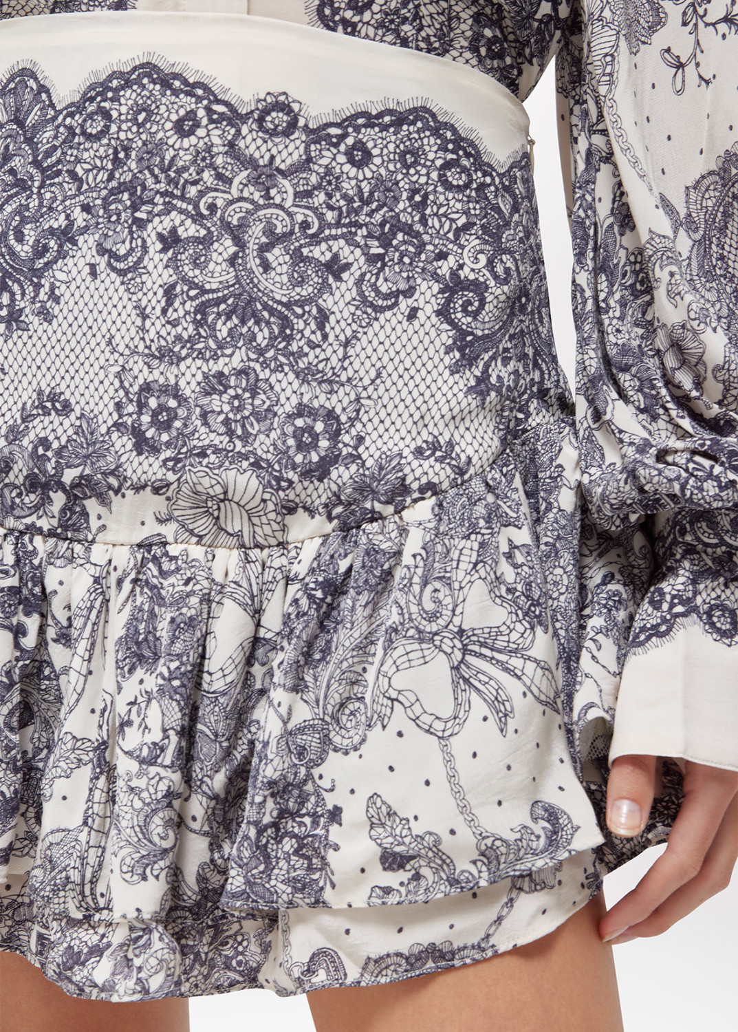 BLUGIRL: SHORTS CON STAMPA PIZZO