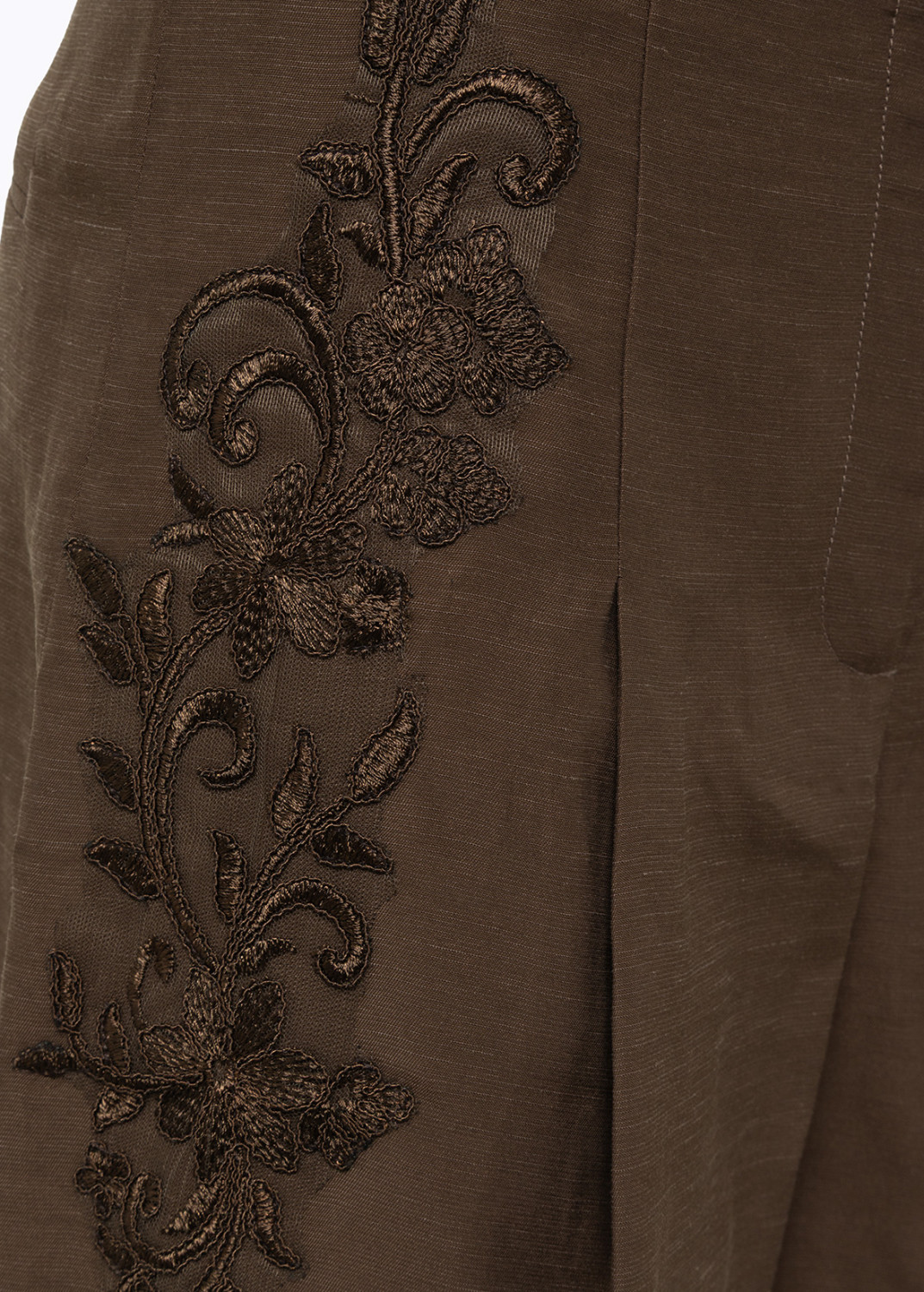 BLUGIRL: LINEN-BLEND SHORTS WITH EMBROIDERY