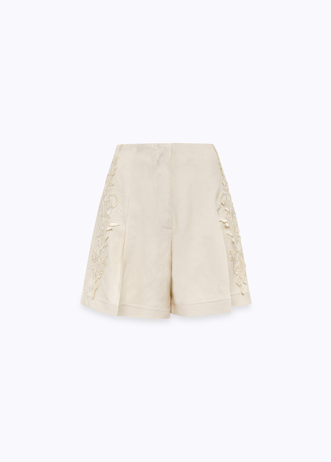 BLUGIRL: LINEN-BLEND SHORTS WITH EMBROIDERY
