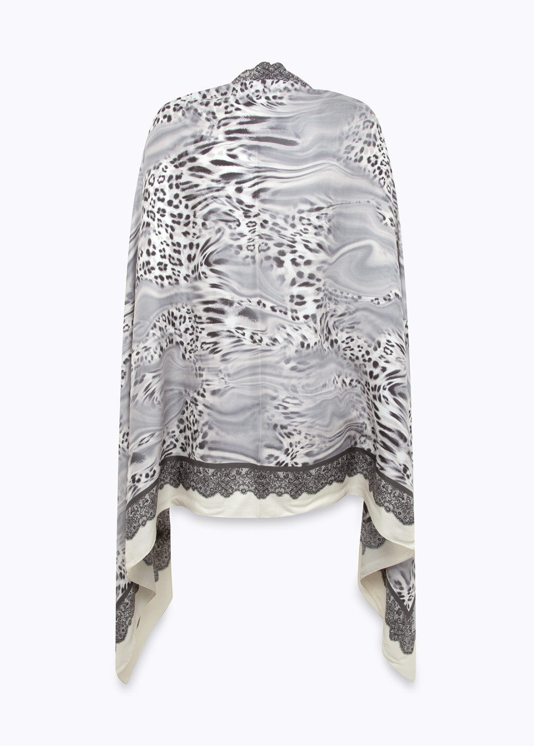 BLUGIRL: STOLE WITH ANIMALIER AND LACE PRINT