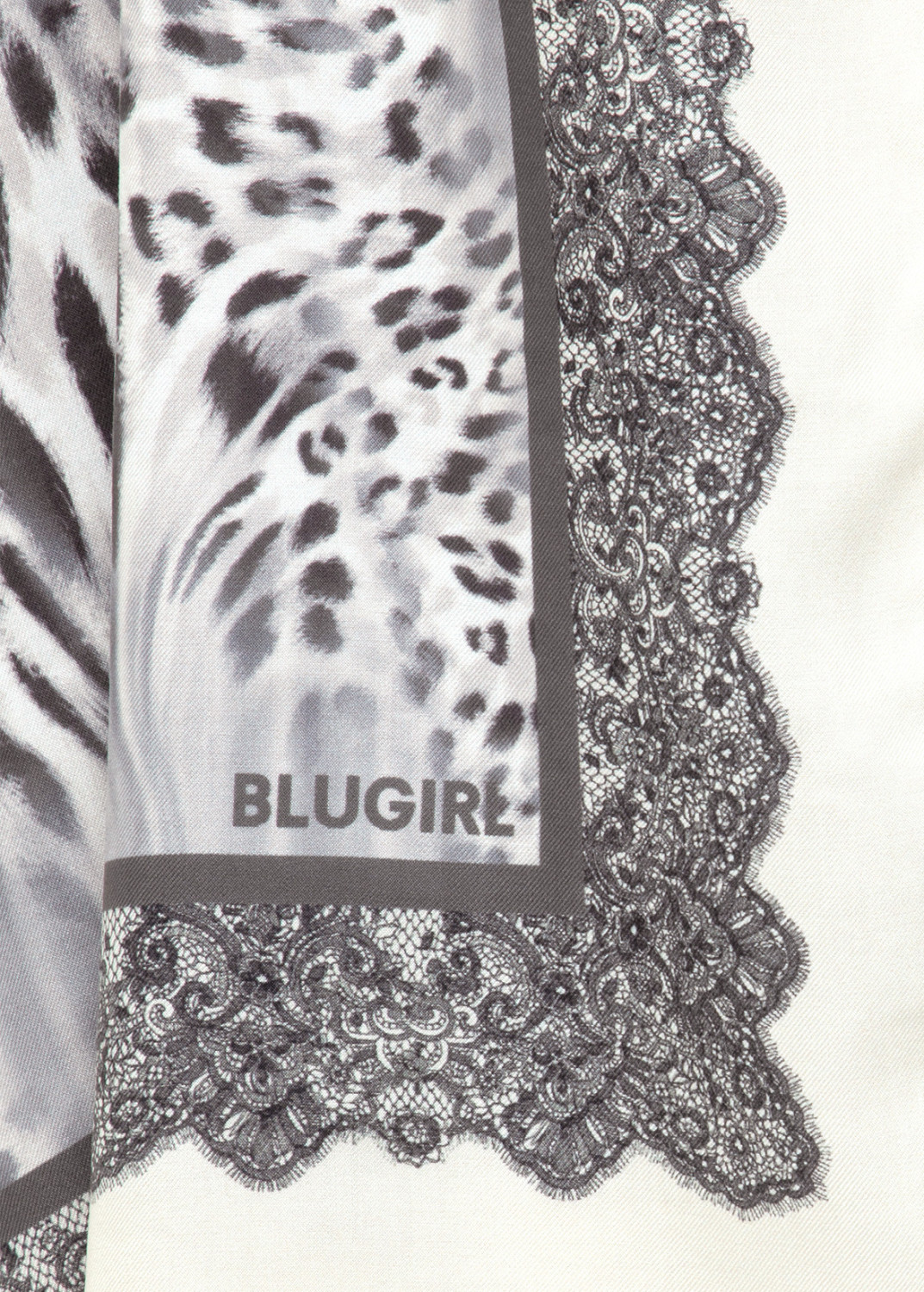 BLUGIRL: STOLE WITH ANIMALIER AND LACE PRINT
