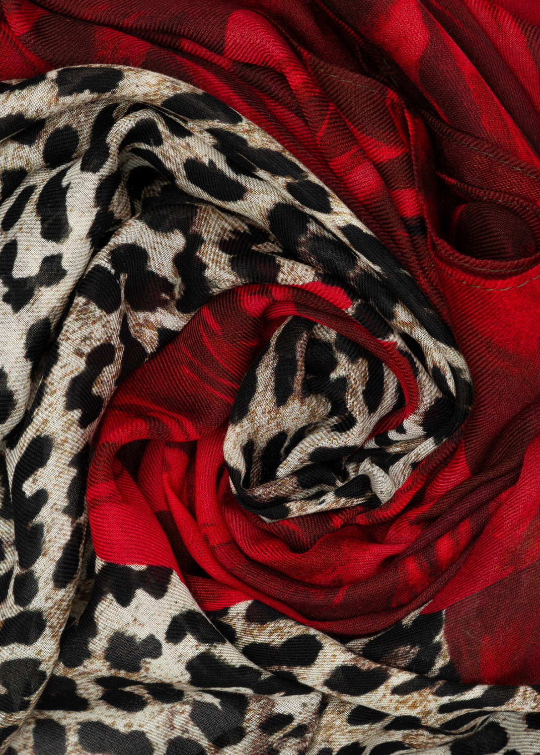 BLUGIRL: SCARF WITH ROSE AND ANIMAL PRINT