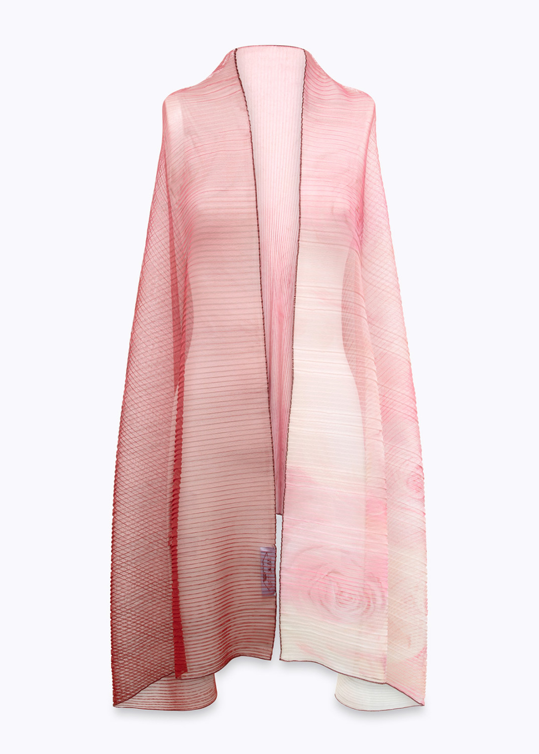 BLUGIRL: PLEATED TULLE STOLE WITH LACE PRINT
