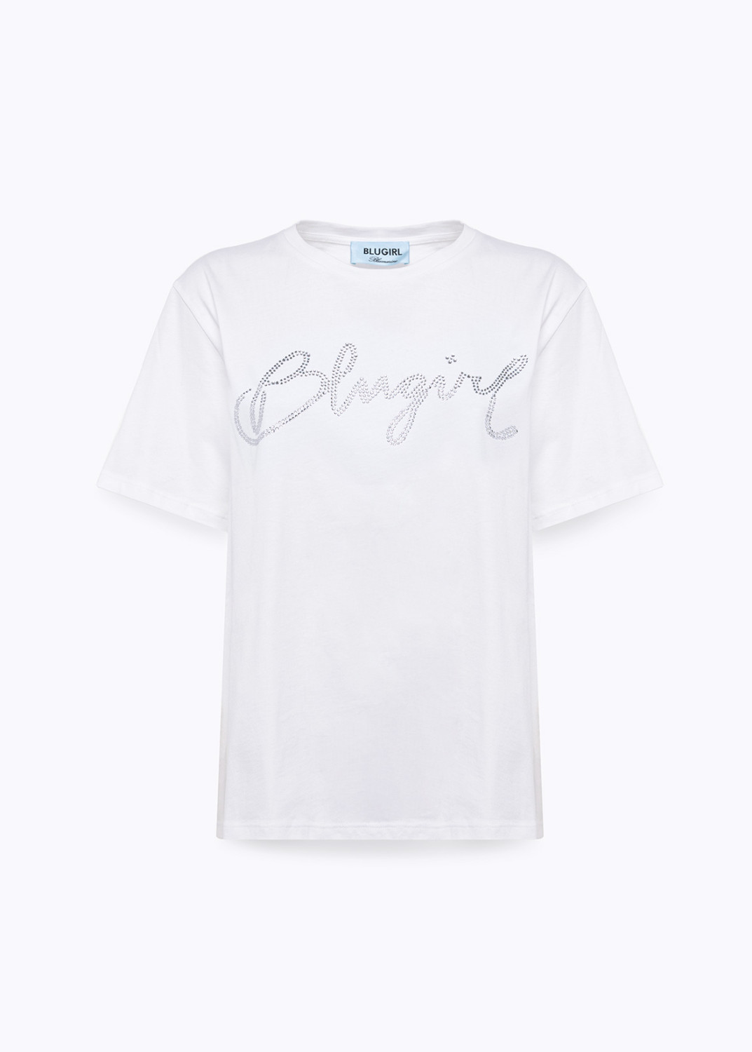 BLUGIRL: COTTON T-SHIRT WITH CRYSTALS