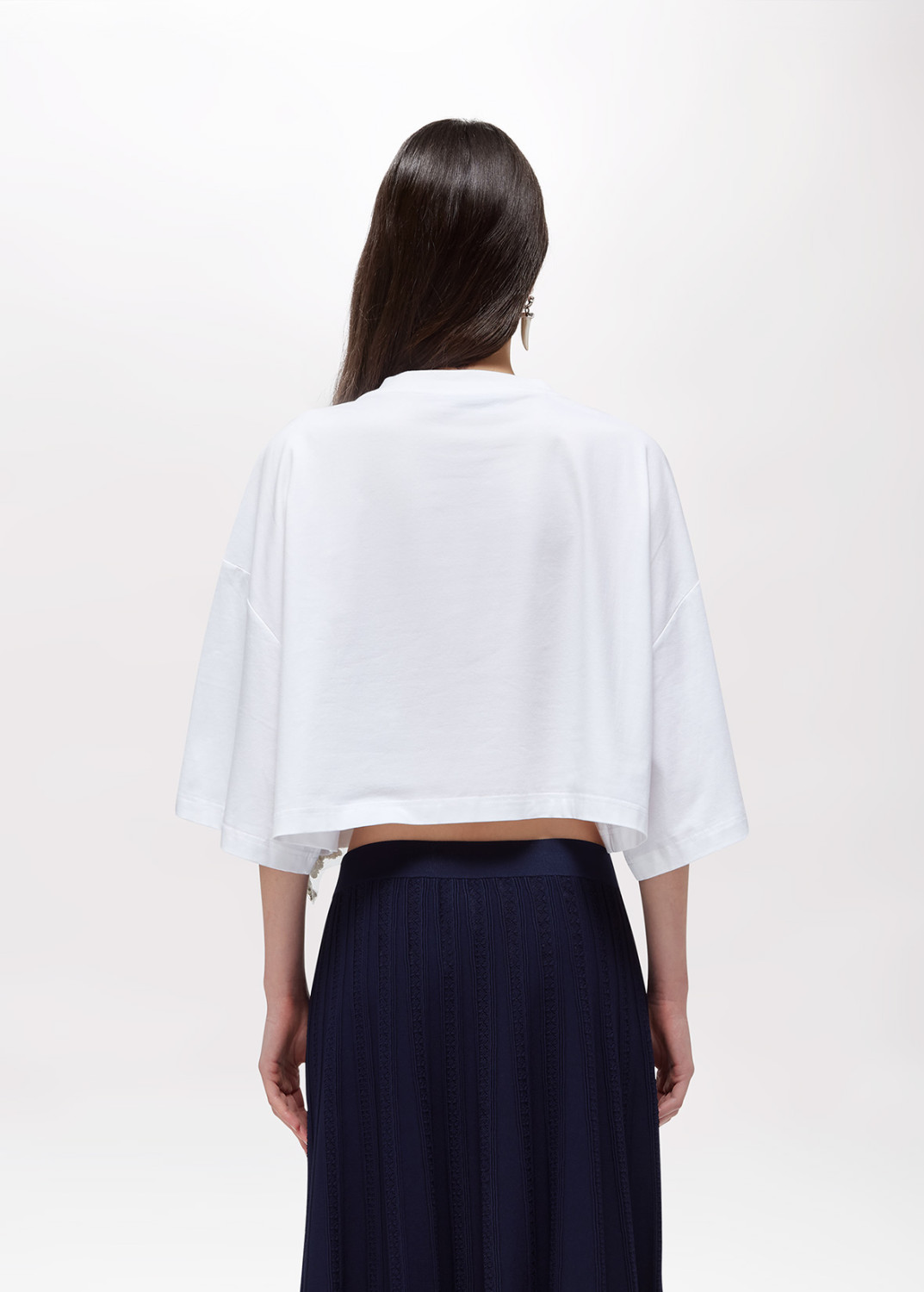 BLUGIRL: T-SHIRT IN JERSEY CON PATCH CRISTALLI