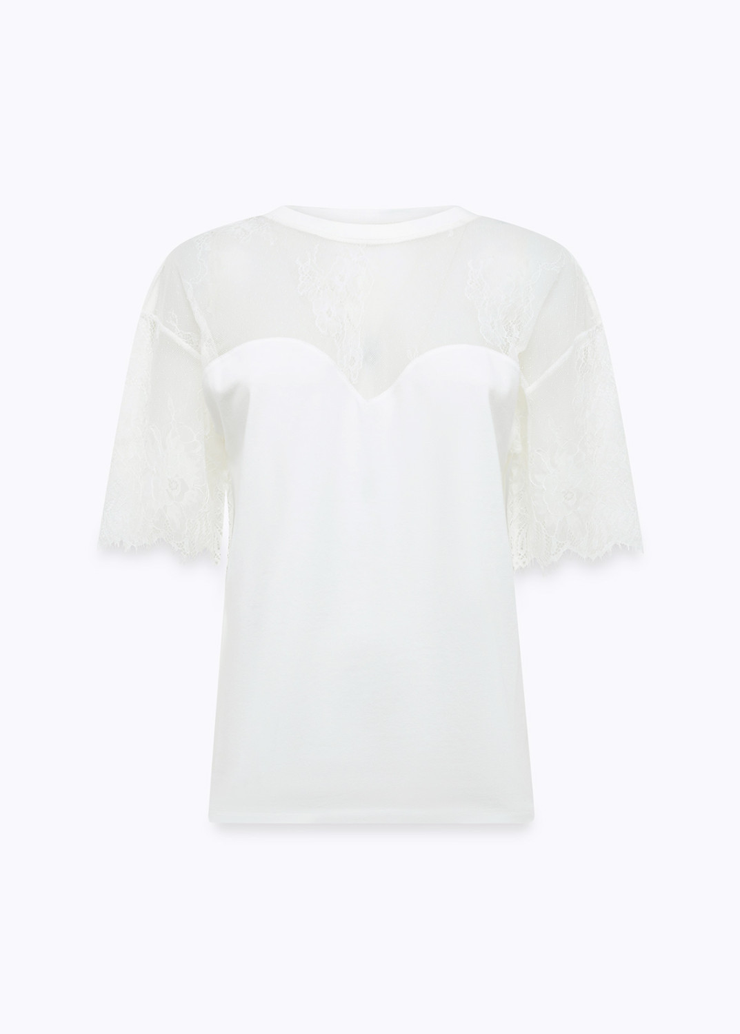BLUGIRL: T-SHIRT IN JERSEY CON PIZZO