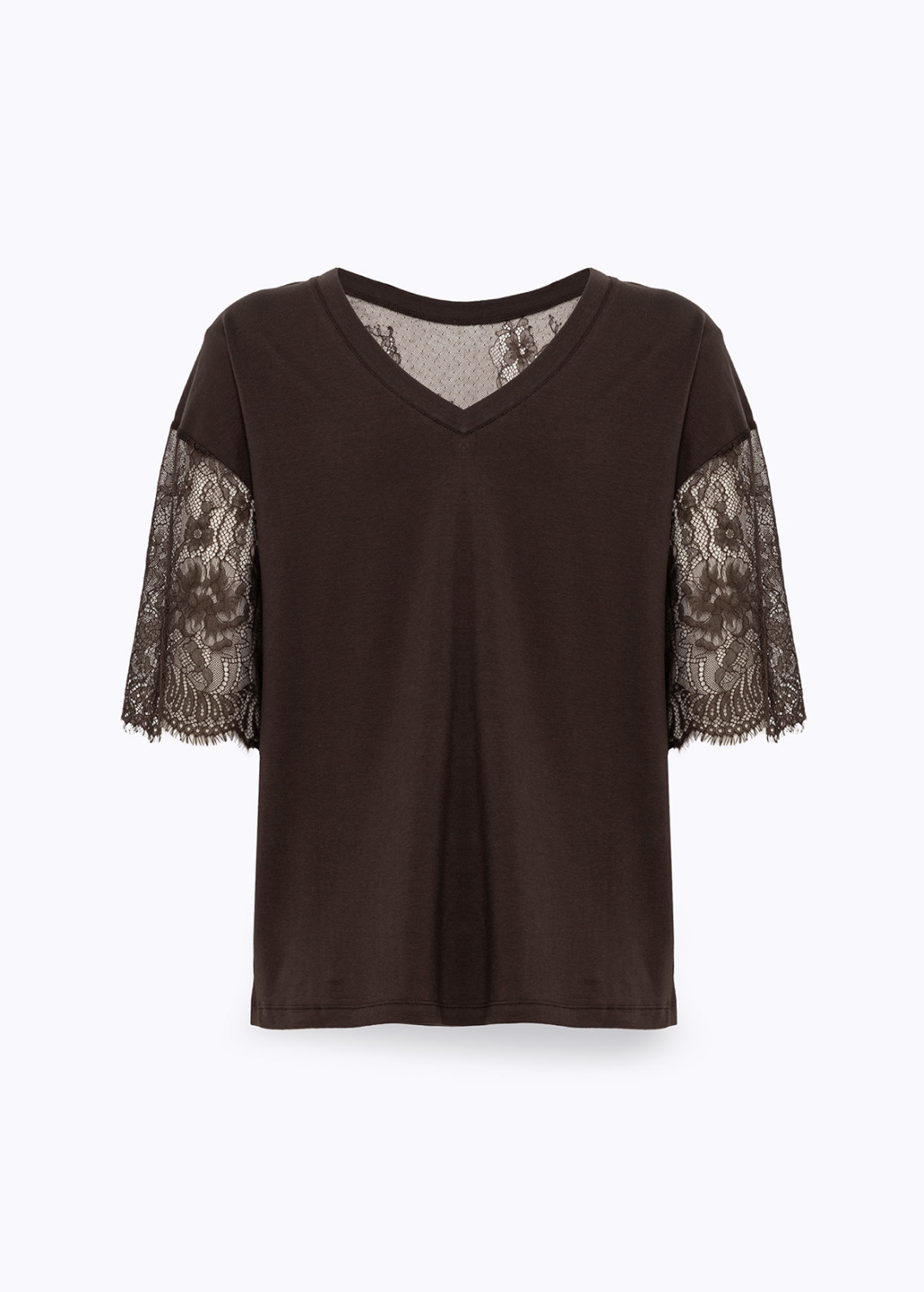 BLUGIRL: T-SHIRT IN JERSEY CON PIZZO