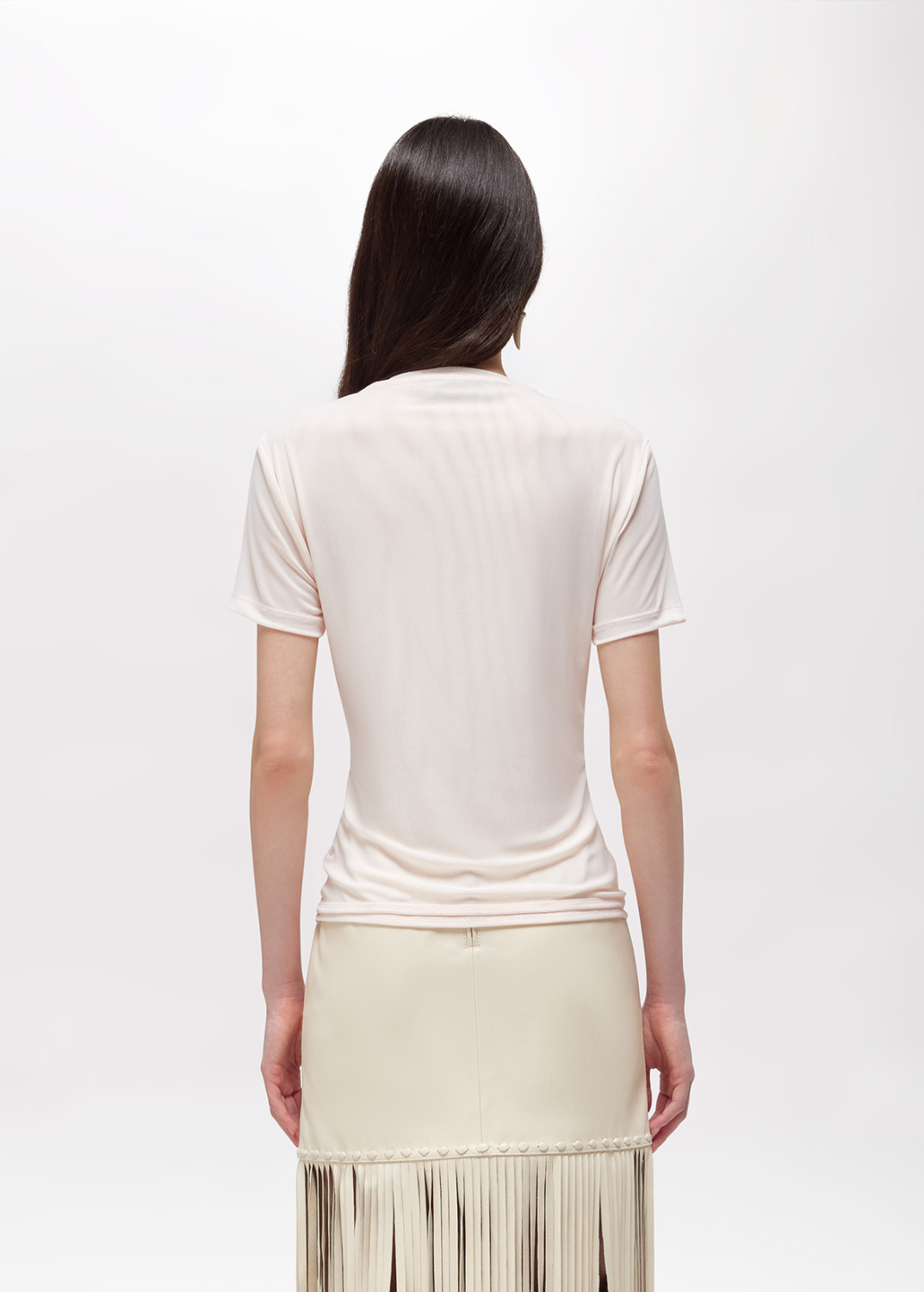BLUGIRL: TULLE T-SHIRT WITH LOGO