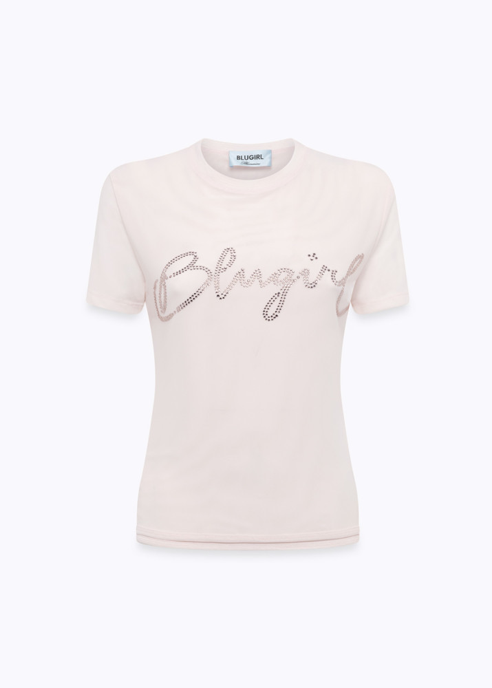 TULLE T-SHIRT WITH LOGO
