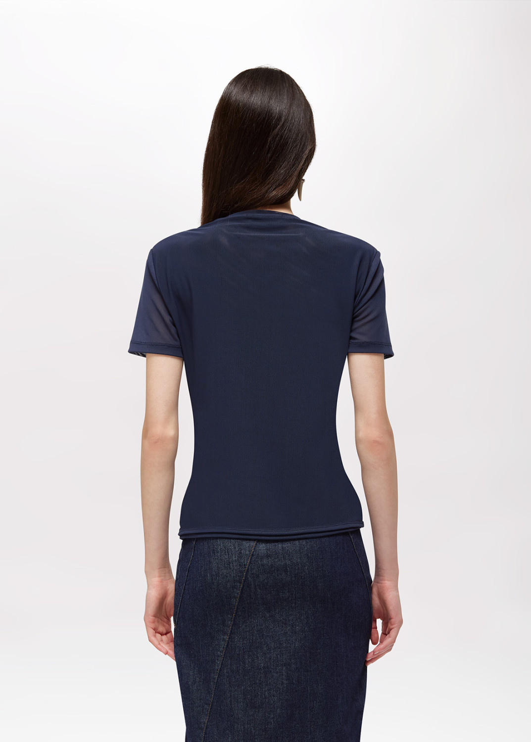 BLUGIRL: TULLE T-SHIRT WITH LOGO