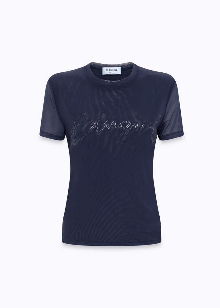 TULLE T-SHIRT WITH LOGO