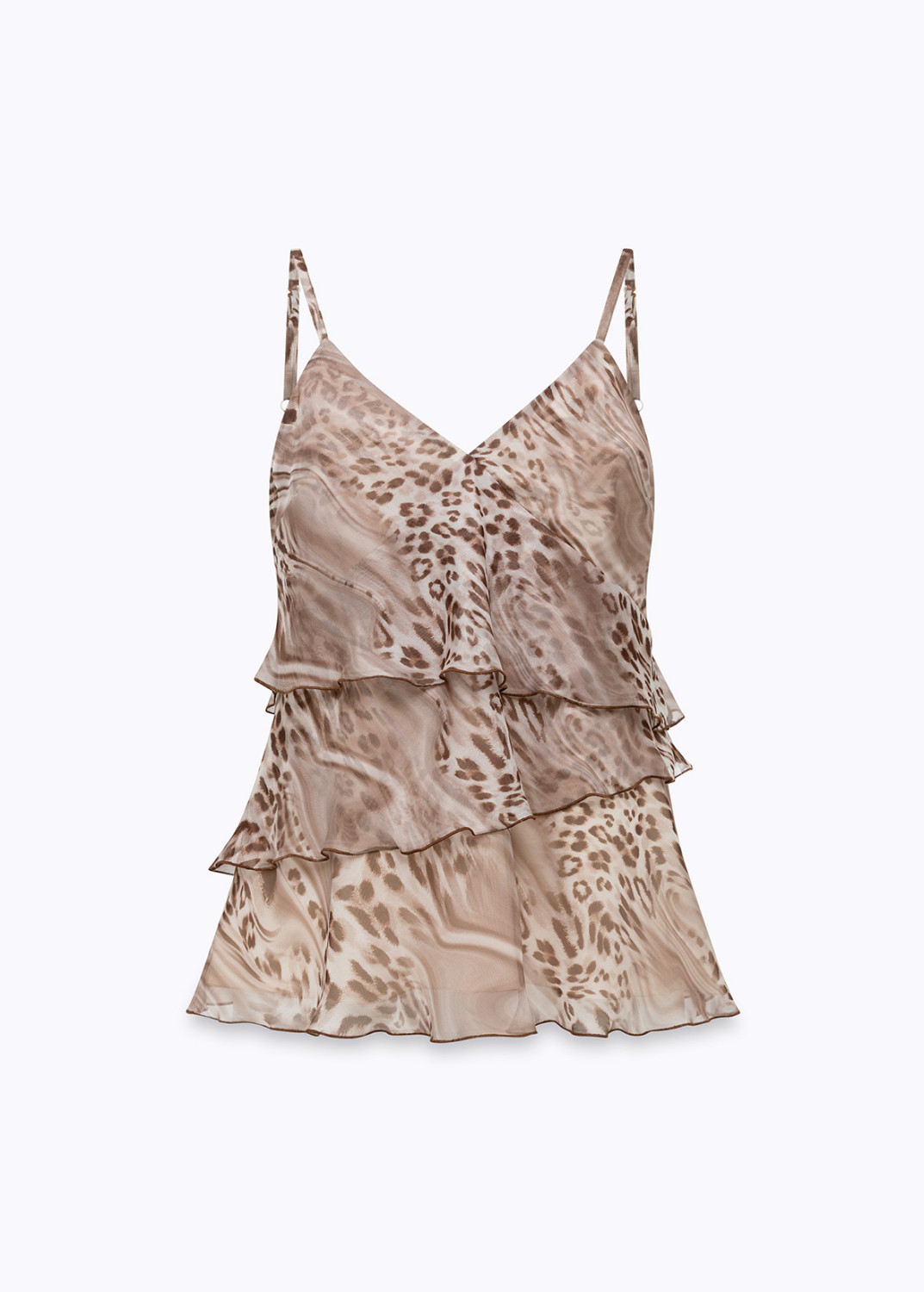 BLUGIRL: TOP IN CHIFFON ANIMALIER