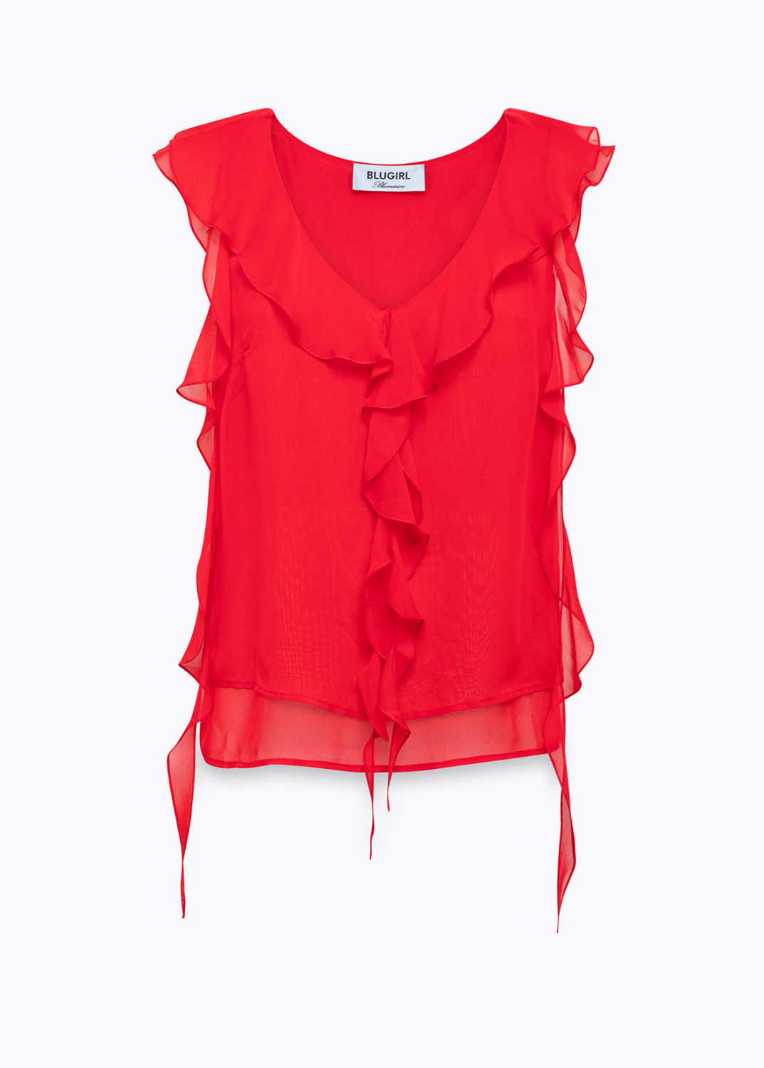 BLUGIRL: GEORGETTE TOP WITH RUFFLES