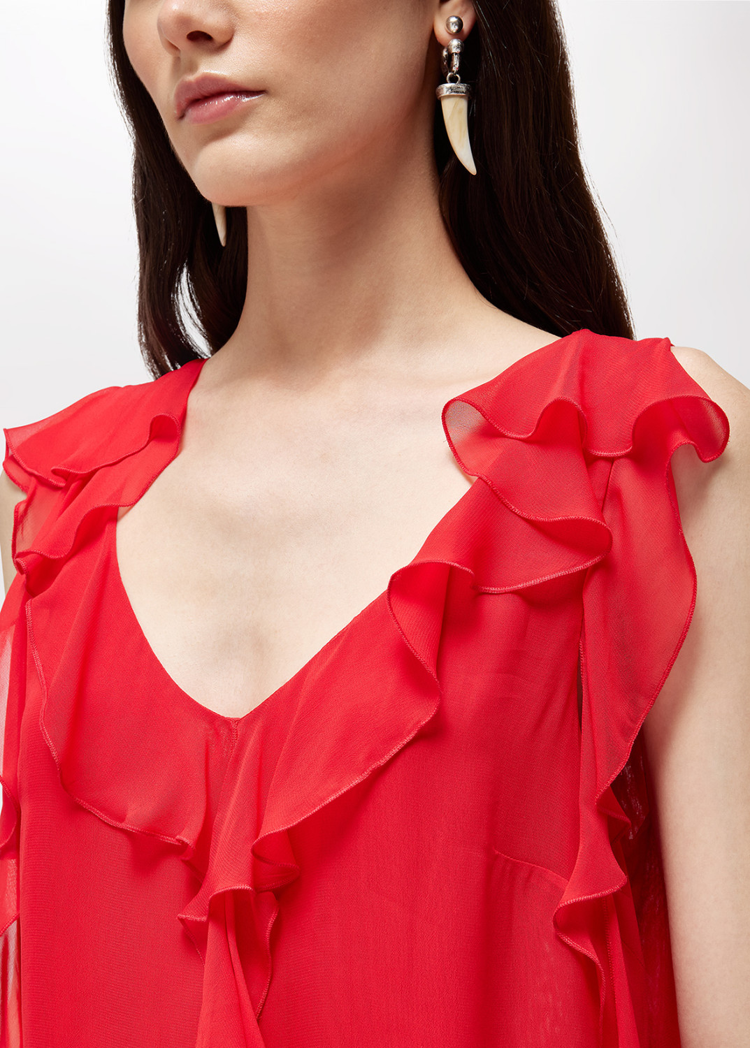 BLUGIRL: GEORGETTE TOP WITH RUFFLES