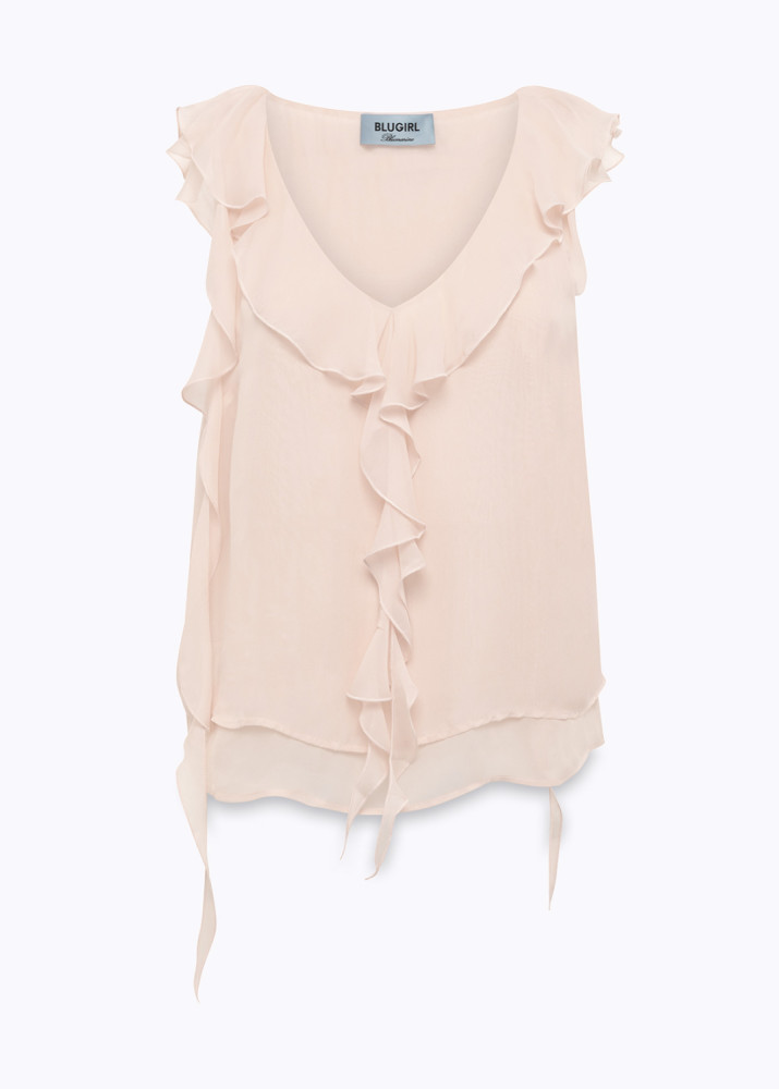 GEORGETTE TOP WITH RUFFLES