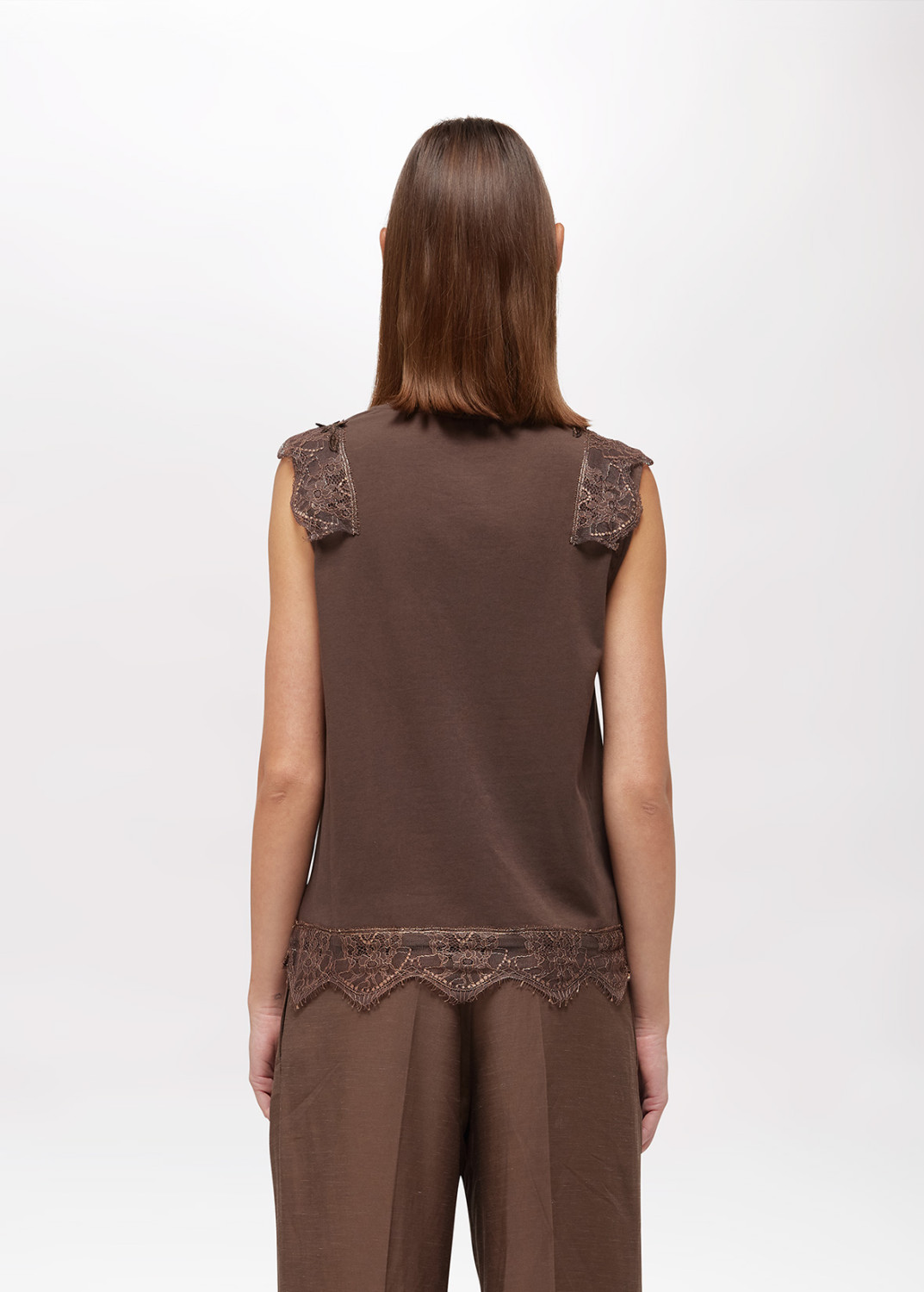 BLUGIRL: TOP IN JERSEY CON PIZZO