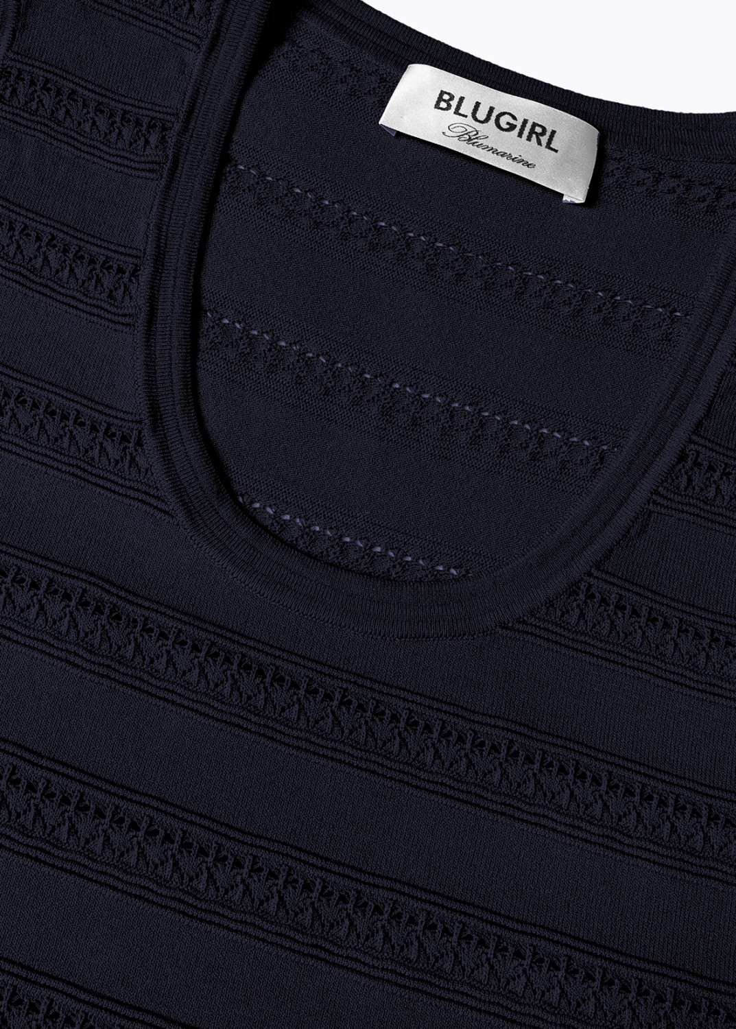 BLUGIRL: TOP IN MAGLIA DI VISCOSA POINTELLE