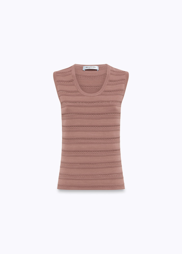POINTELLE KNIT TOP